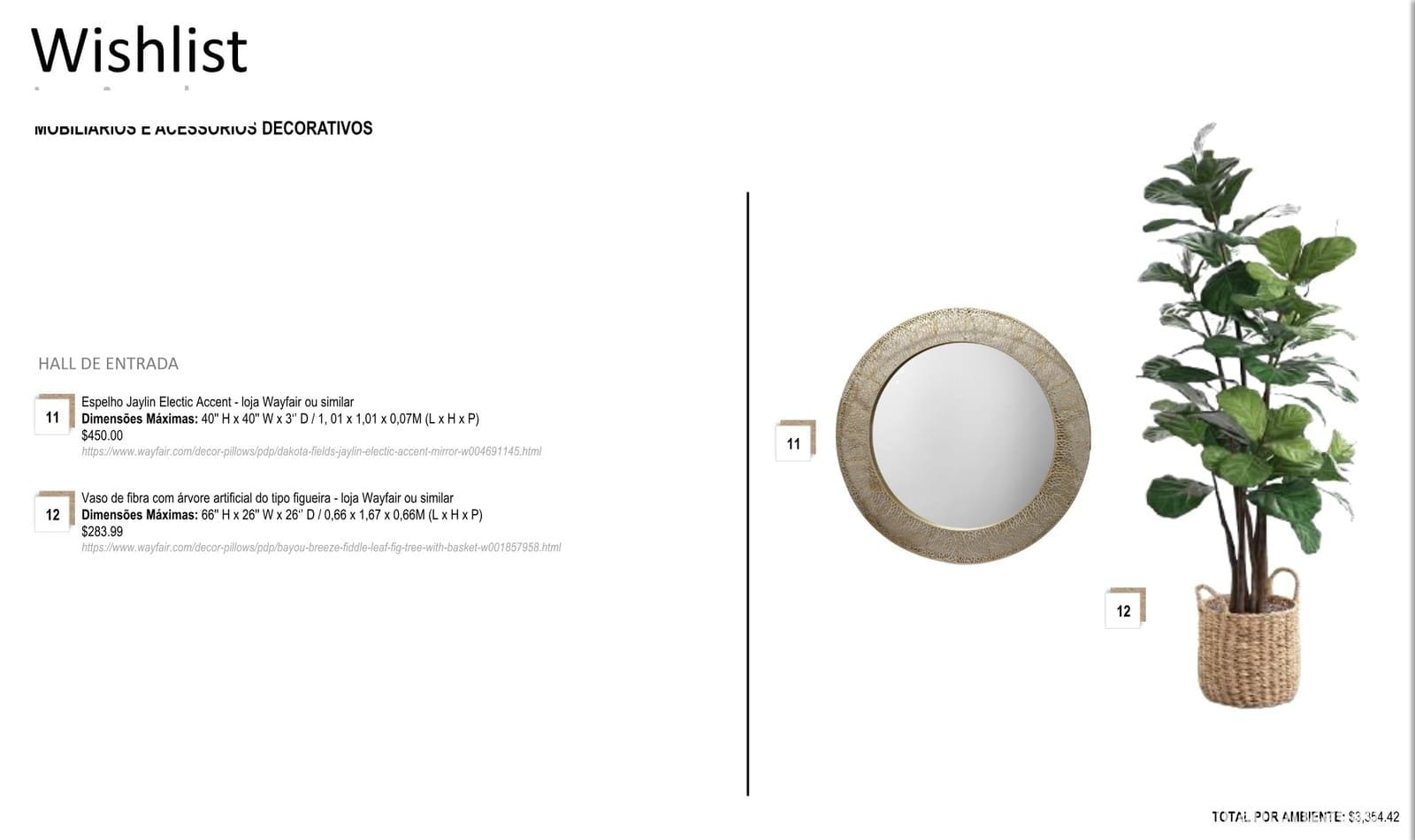 INSIDE spec sheet page 03: items, dimensions, stores and prices, Montana project
